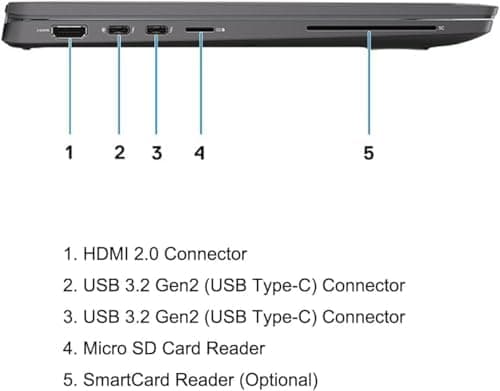 Dell Latitude 7410 / 14" / Black / Intel Core i7-10610U / 10th Gen / 16GB RAM / 512GB SSD / Non-Touch / English Keyboard / Windows 11 Pro 8