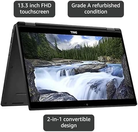 Dell Amazon Latitude 7390 2-in-1 Laptop / 13.3" / Silver / Intel Core i7-8650U / 8th Gen / 16GB RAM / 256GB SSD / Touchscreen / English Keyboard / Windows 3
