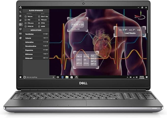Dell Precision 7550 / 15.6" / Black / Intel Core i7-10750H / 10th Gen / 32GB RAM / 1TB SSD / NVIDIA RTX / Non-Touch / English Keyboard / Windows 11 Pro 1