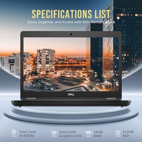 Dell Latitude 5490 / 14" / Black / Intel Core i5 / 8th Gen / 16GB RAM / 512GB SSD / Non-Touch / English Keyboard / Windows 11 Pro 3