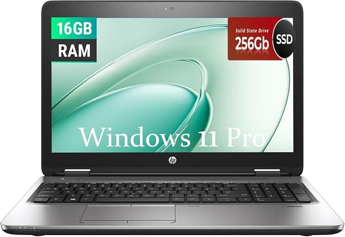 HP ProBook 650 G3 / 15.6" / Black / Intel Core i5-7200 / 7th Gen / 16GB RAM / 256GB SSD / Non-Touch / English Keyboard / Windows 11 Pro 1