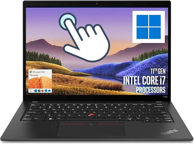 Lenovo ThinkPad T14S Gen2 / 14" / Black / 11th Gen / 16GB RAM / 512GB SSD / Touchscreen / English Keyboard / Windows 11 Pro 1